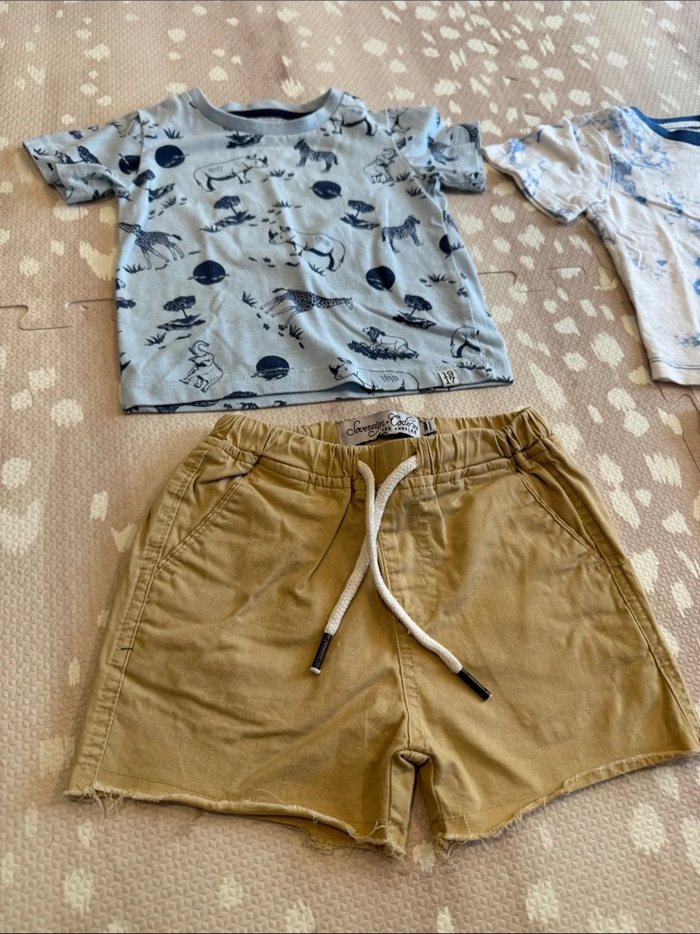 Sovereign Code Boys 18M Bundle 2 Matching Outfits 4 Pc Safari & Marble Sets